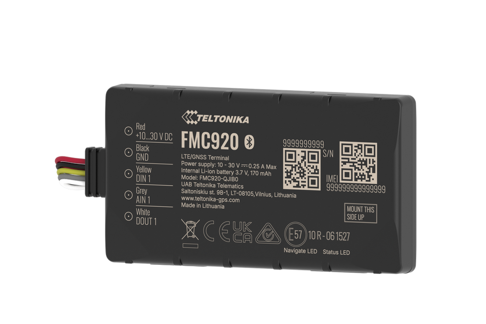 Equipo GPS Teltonika FMC920, referencia tecnológica
